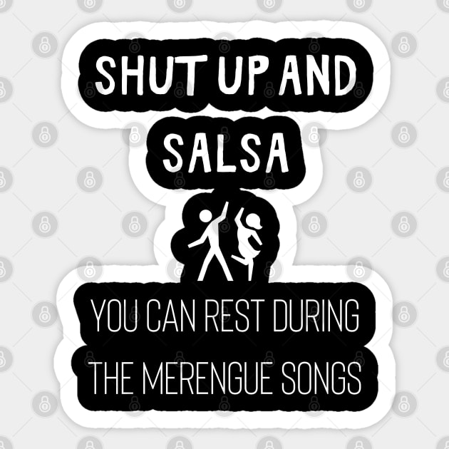 Shut up and salsa! Sticker by Fredonfire